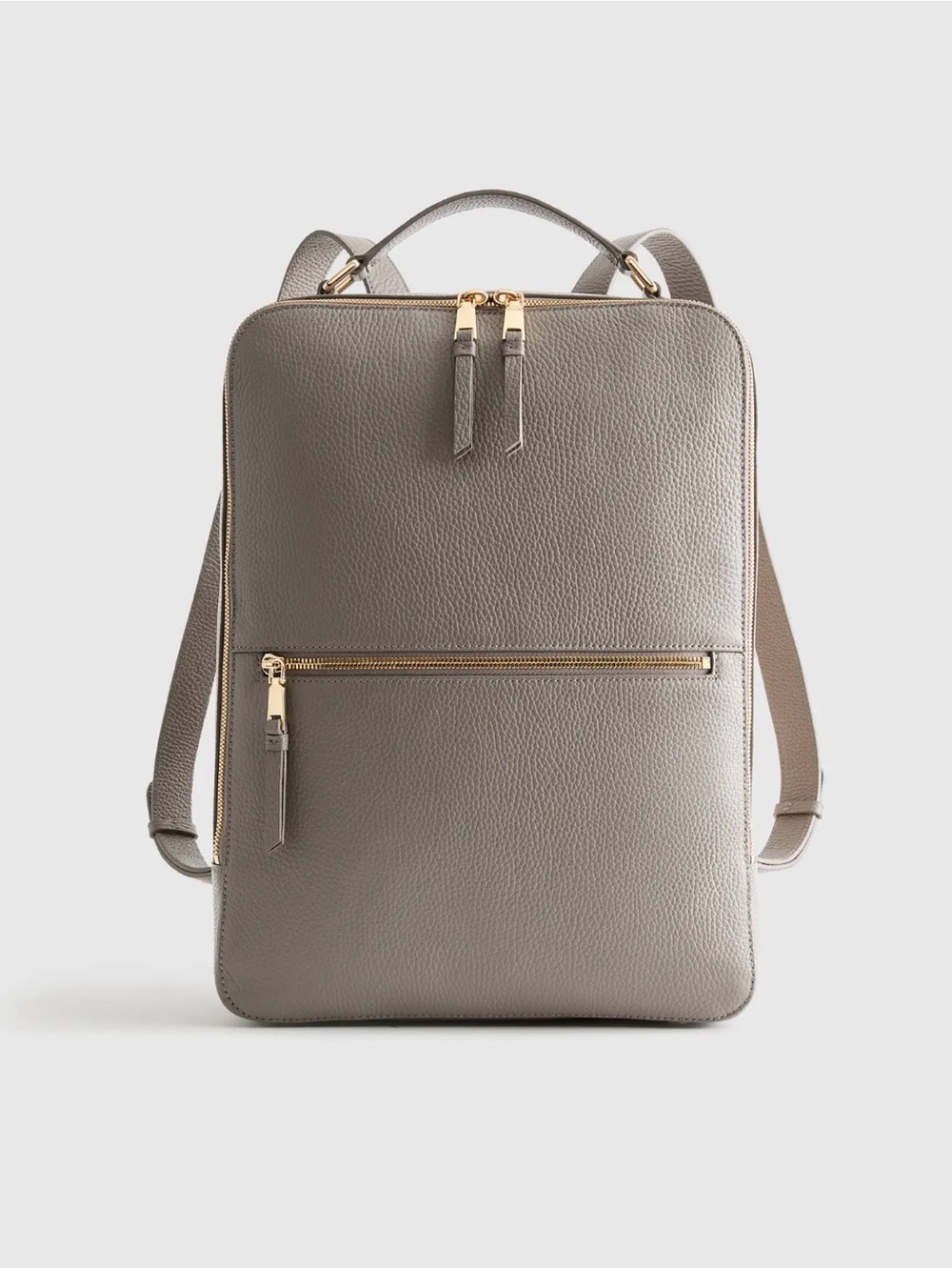 QUINCE Leather Laptop Backpack - Mink Gray